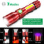 Linterna UV 3en1 con base magnética COB 7 modos 2uds rojo