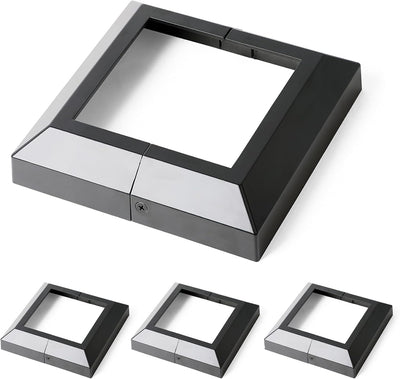 Cubierta aluminio base poste 5.5x5.5pulg faldones divididos