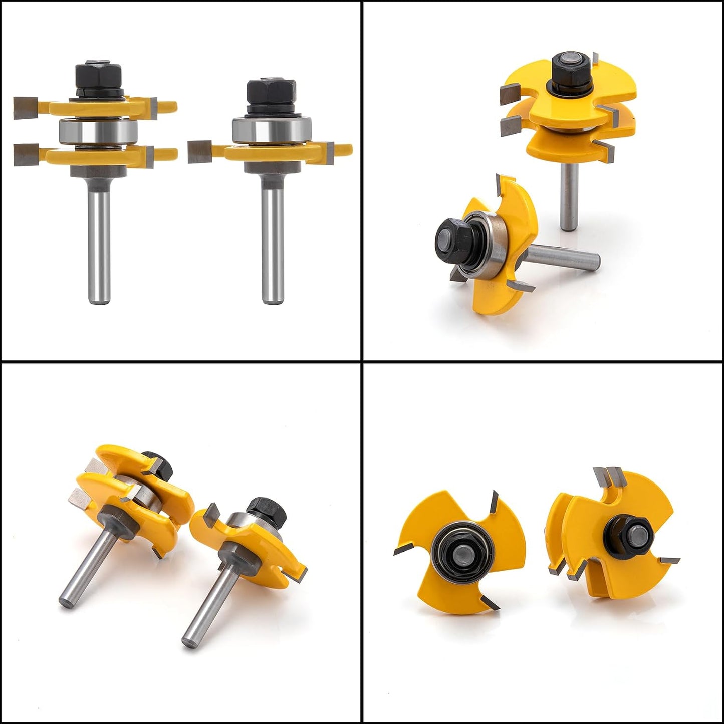 Broca fresadora T 3 filos 1/4" para carpintería gabinetes