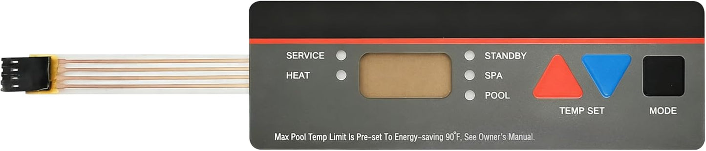 Membrana teclado calentador piscina comp H-Series