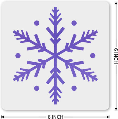 Plantilla copo nieve 6" reutiliz. pintura pared