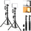 Kit luz LED portátil 6.2pulg soporte 53pulg 3200K-5600K