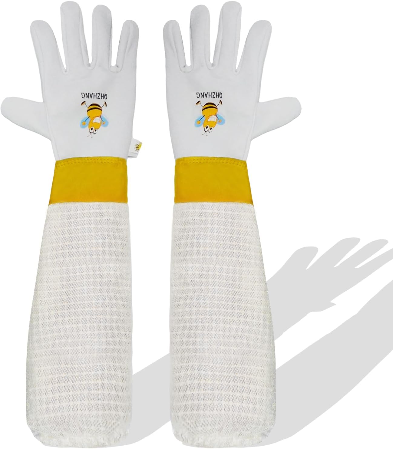 Guantes apicultura piel cabra 3 capas puño elástico unisex