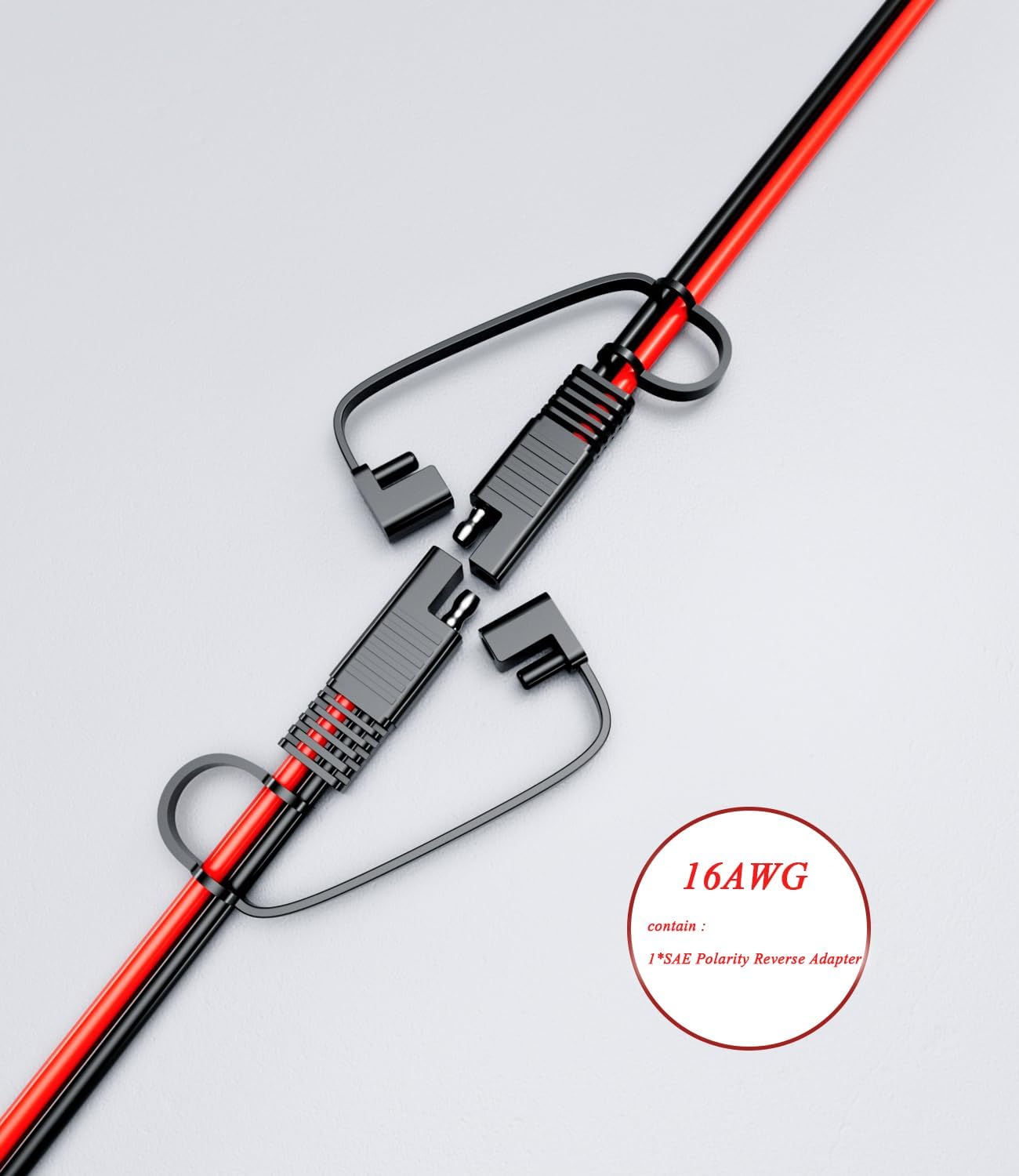 Cable extensión SAE 16AWG 20ft para paneles solares
