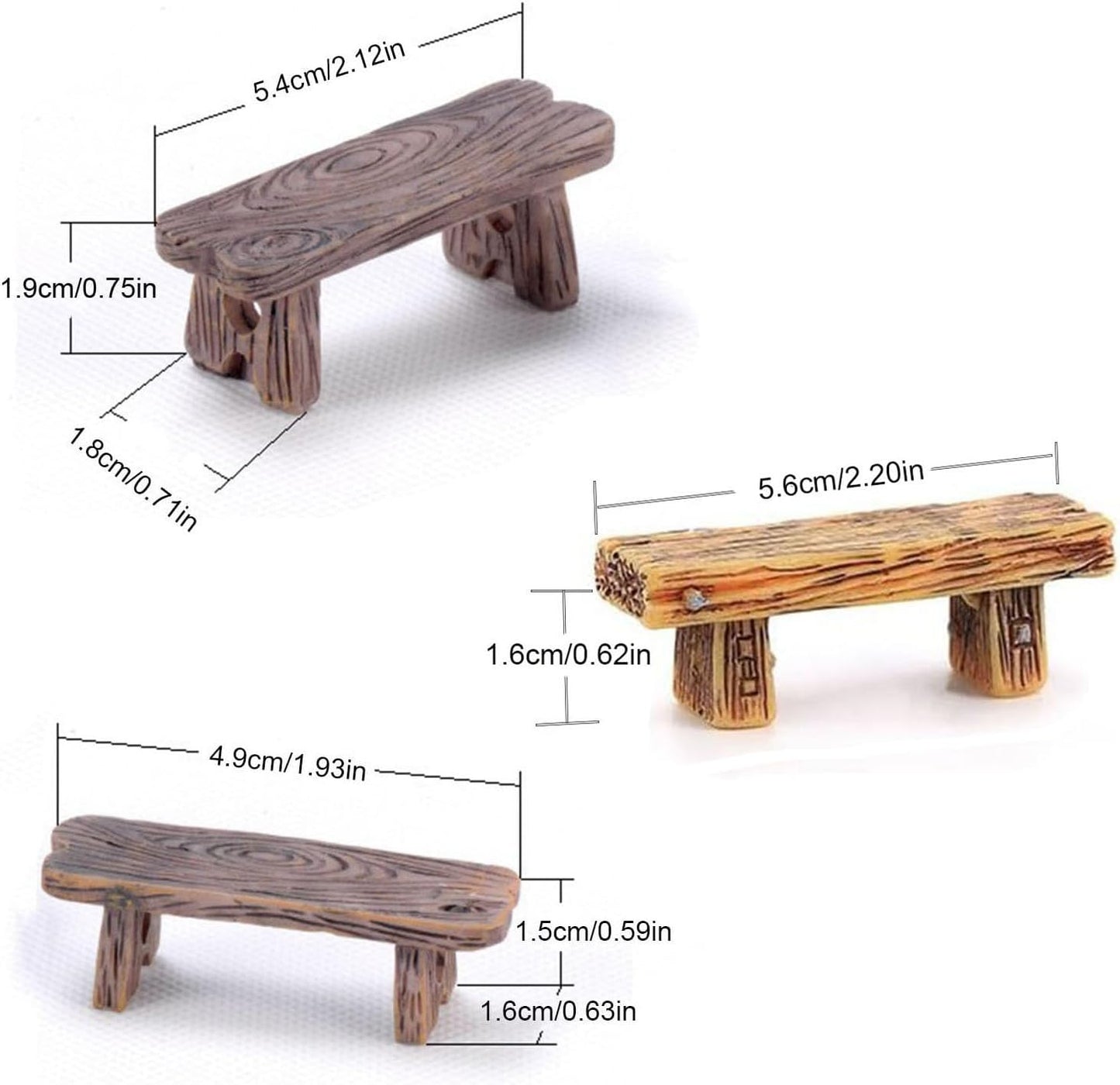5 Pzas Figuritas Jardín Bonsái Hadas Mini Banco