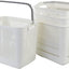 Cestas plástico lavandería 35L con asa pack 4 color blanco