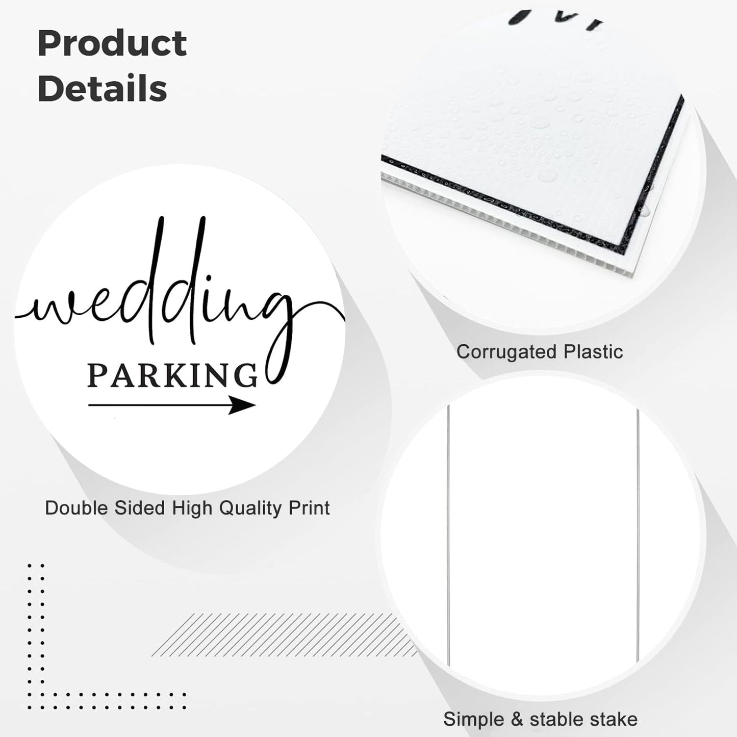Letreros boda doble cara 16x12" con estacas metal