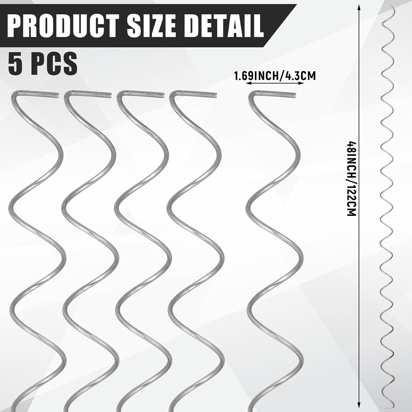 Bisagra conector panel 48pulg acero inox para cercas y puertas