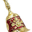 Campanas de latón para cena, boda, mascotas y Navidad rojo dorado