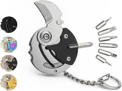 Cuchillo plegable multitool 7 en 1 con tornillos y navaja mini