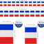 30 Banderines Francia Doble Cara Fiesta Jardín