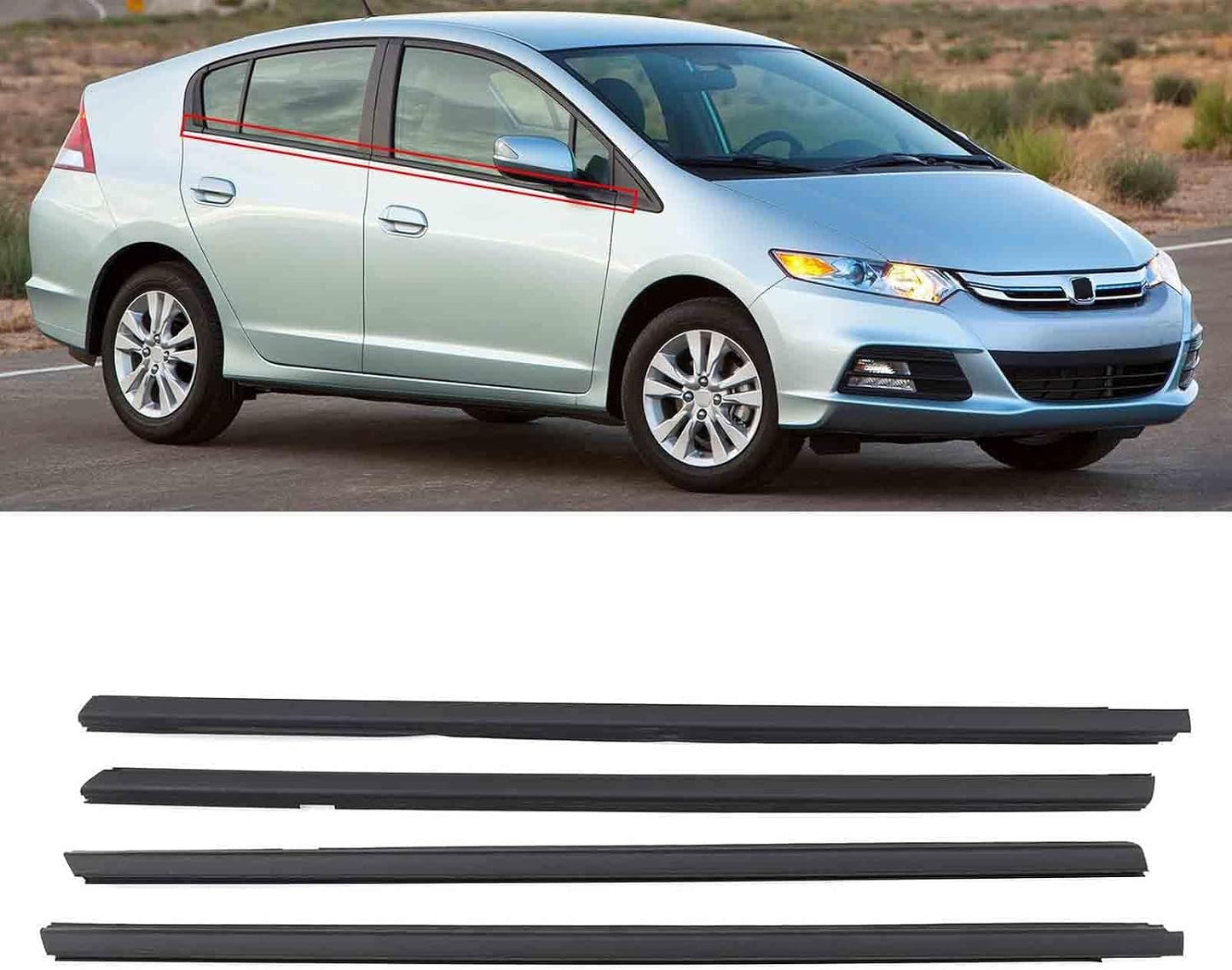Cinturón ventana Honda Insight 10-14 4 Pzas