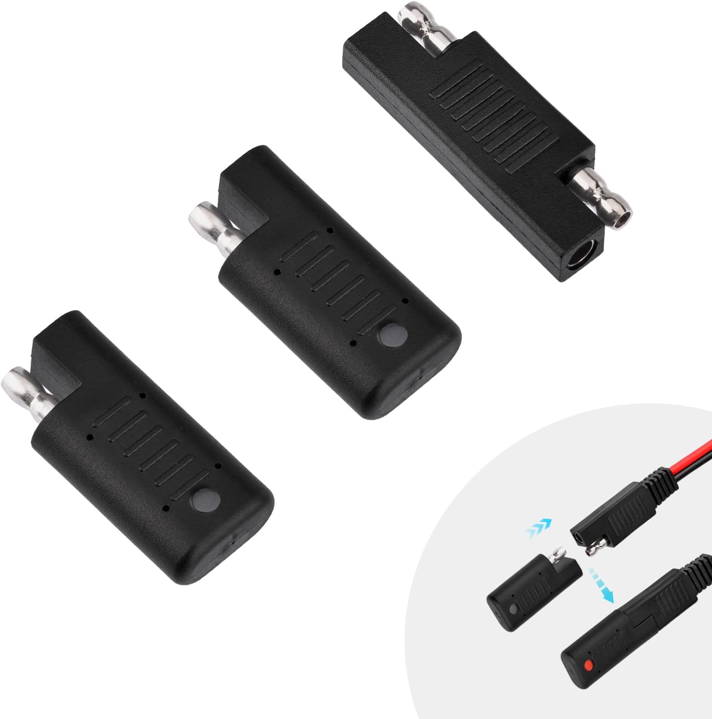 Probador polaridad SAE detector corriente voltaje con adaptador