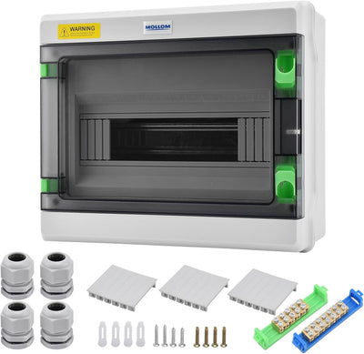 Caja distribución energía serie HA 12 vías riel DIN IP66