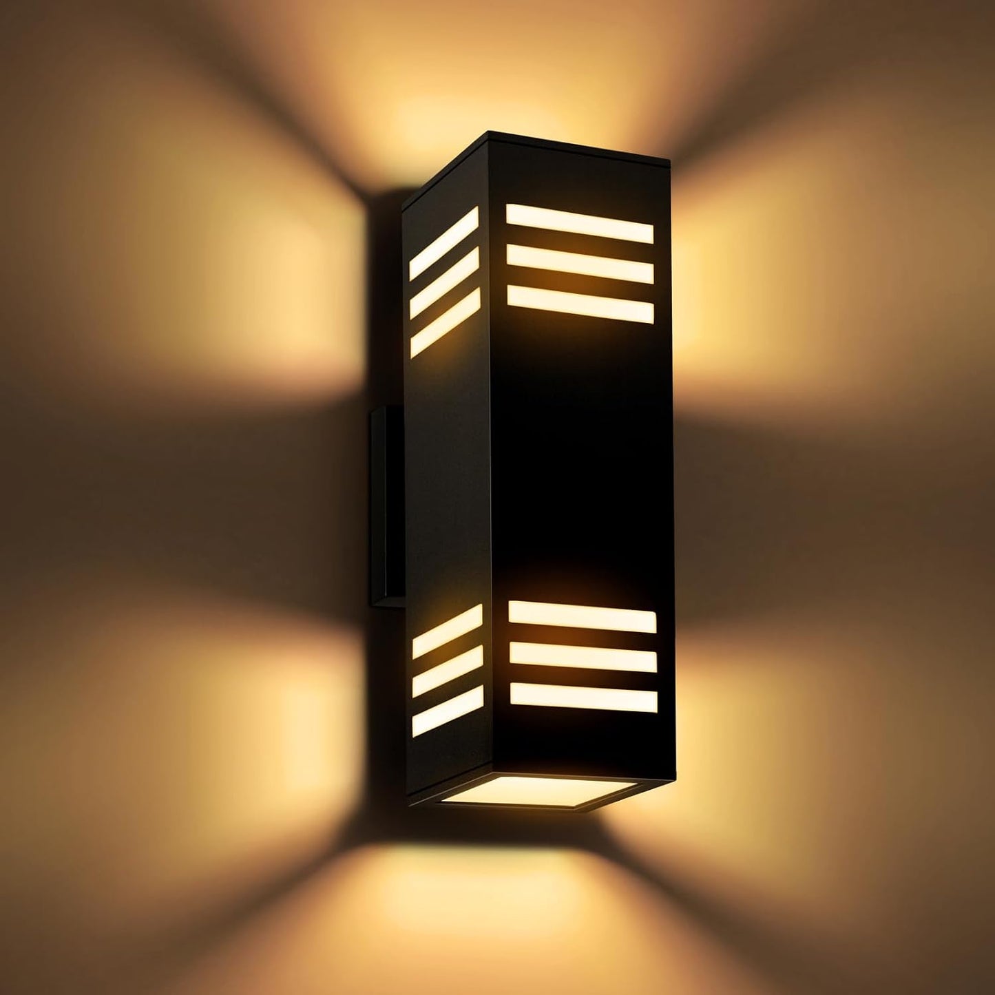 2 Luces Pared Exteriores IP65 Aluminio E26 Luz Cálida