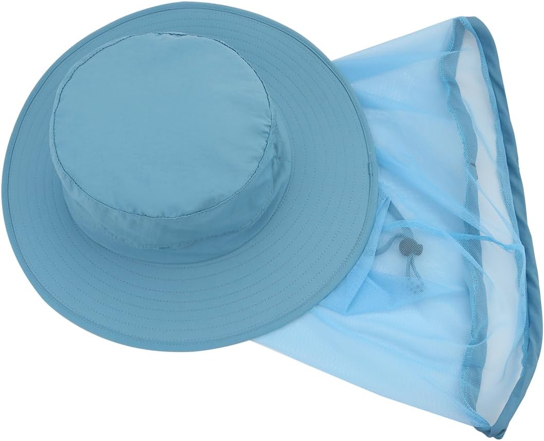 Sombrero pesca protección solar red mosquitos malla oculta