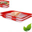 2 Bandejas Almacenamiento Reutilizables Con Tapas Rojo Claro