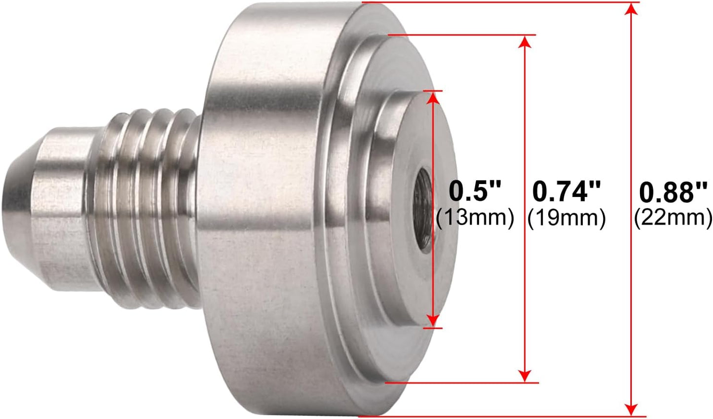 Adaptador soldadura acero inox 4AN Bung 2 Pzas