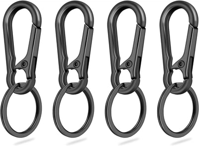 4 Anillos Llavero Metal Clip Mosquetón Mini Organizador Cadena EDC