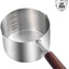 Cuchara medidora acero inox 304 mango madera 1 taza