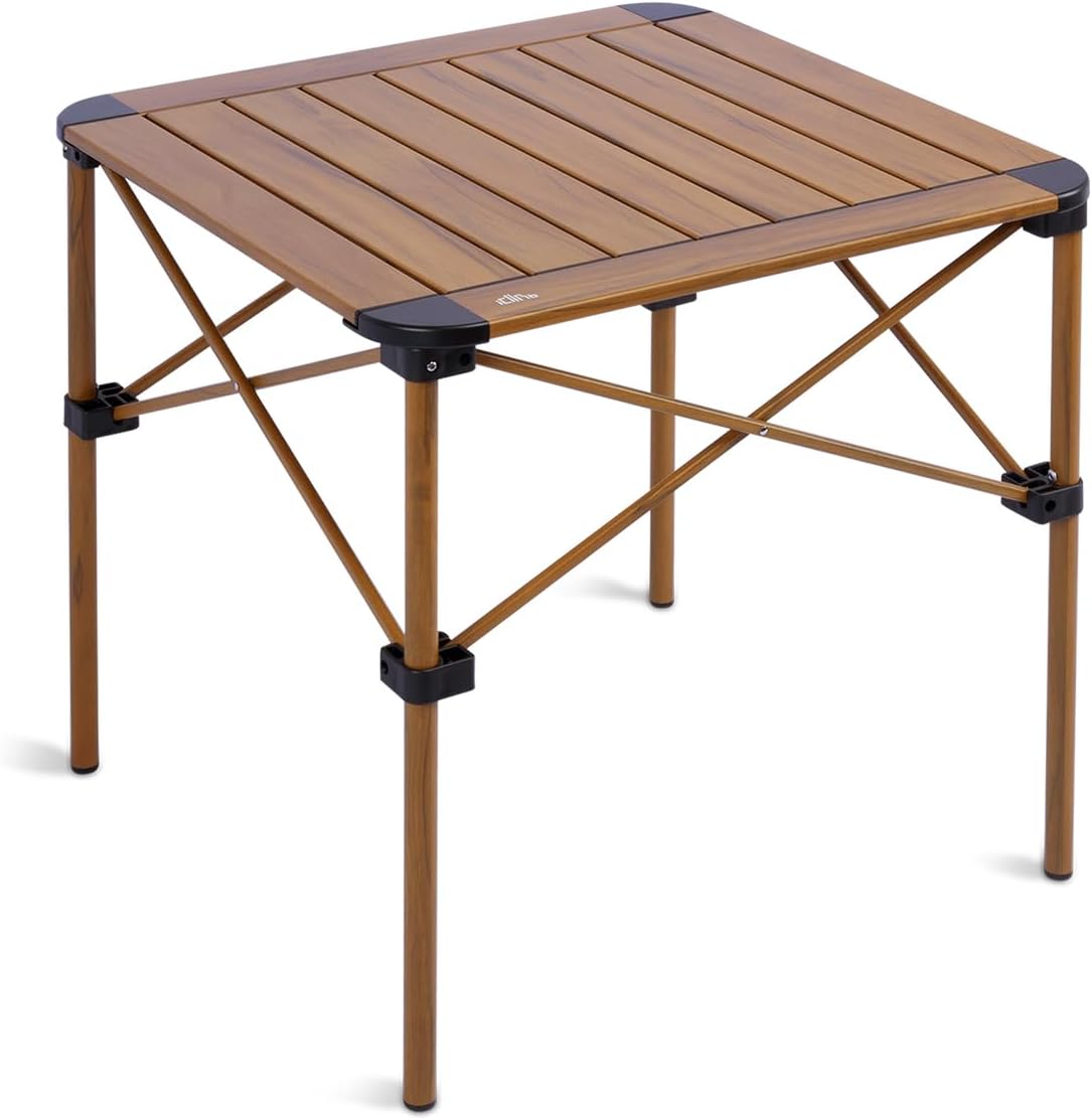 Mesa plegable aluminio cuadrada con bolsa transporte