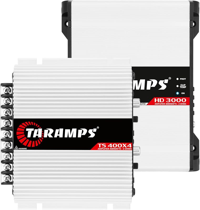 Amplificador Taramps 3000W 2 Ohm Clase D para coche pack 2