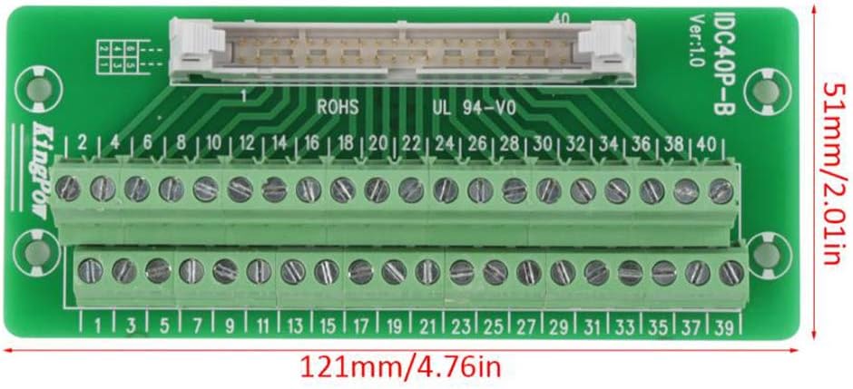 Placa separación cabezal macho 2x20 pins 0.1 para PLC MCU