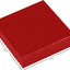 10 Joyeros Cartón 3.5x3.5x1" con Algodón Relleno Rojo
