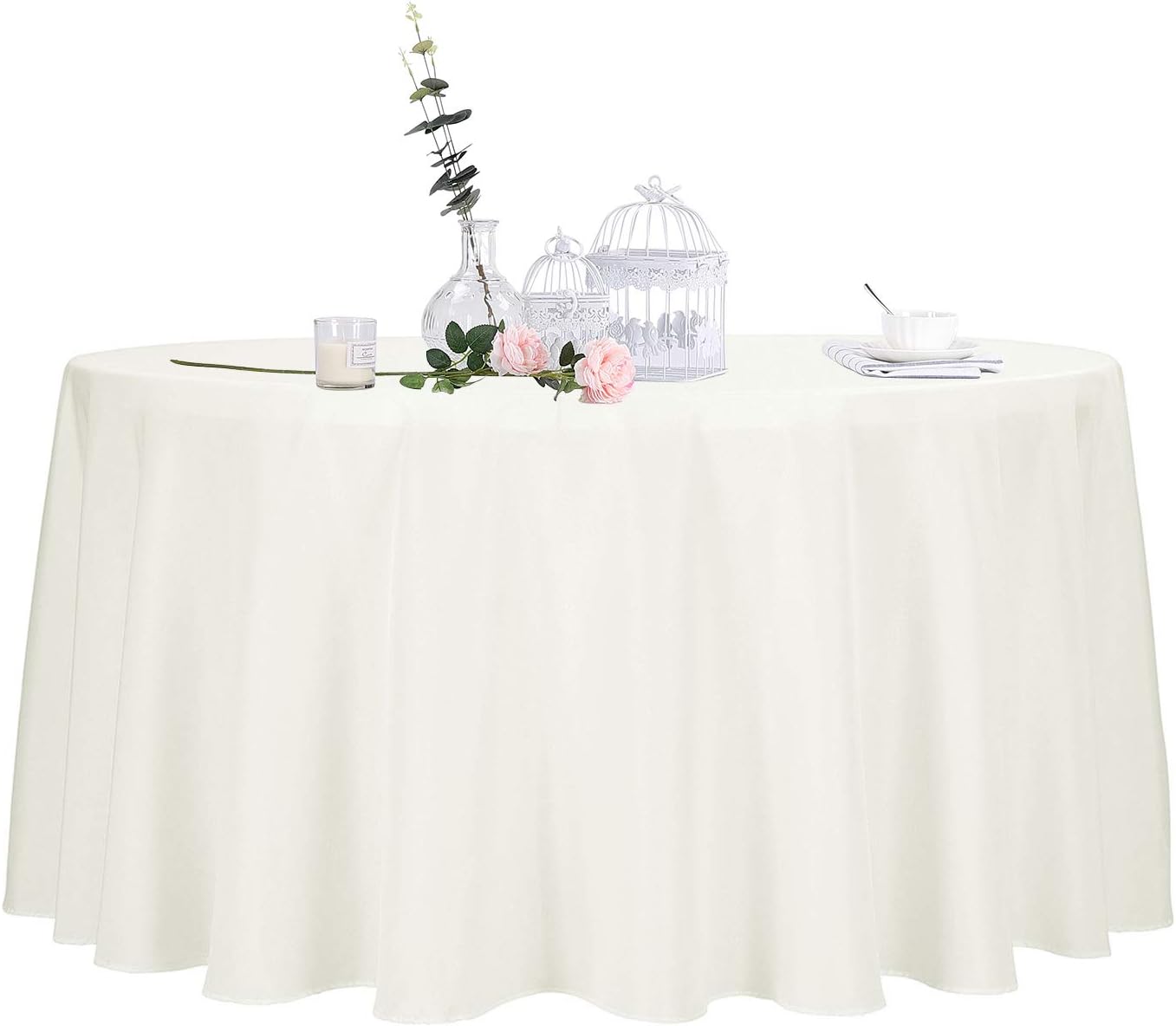 Mantel Redondo y Rectangular para Mesa de Comedor y Salón