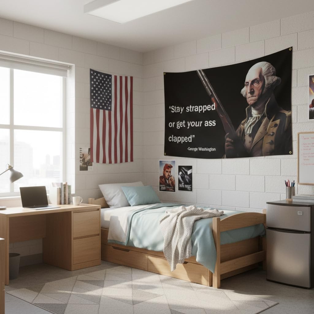 Bandera dormitorio meme 3x5pies cita Washington