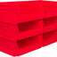 Contenedores plástico apilables 11x11x5" rojo
