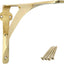 Soporte estante metal pulido latón 7 3/8x9 7/8 pulg resistente