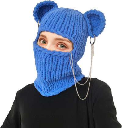 Máscara gorro 3D conejo oso gato para frío o fiesta