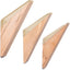 Gancho pared madera olivo acrílica duradera set 3 natural
