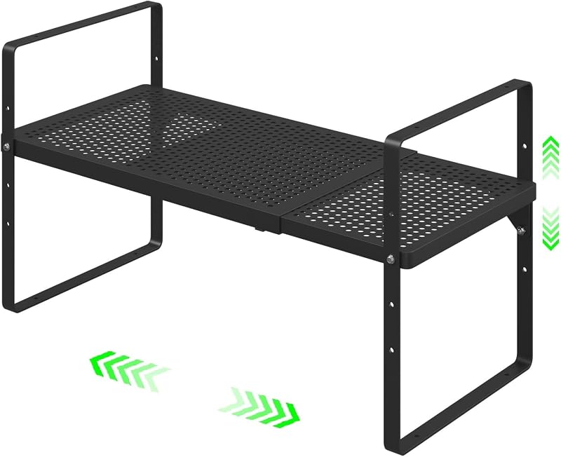 Estante organiz. expandible cocina oficina negro