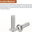 Set 100 Tornillos Botón Acero Inox 304 18/8