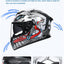 Casco motocicleta cara completa unisex aprobado DOT