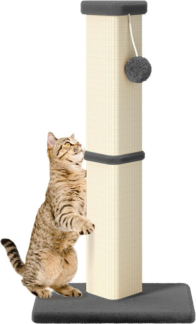 Poste rascador gatos 32pulg interiores con bola