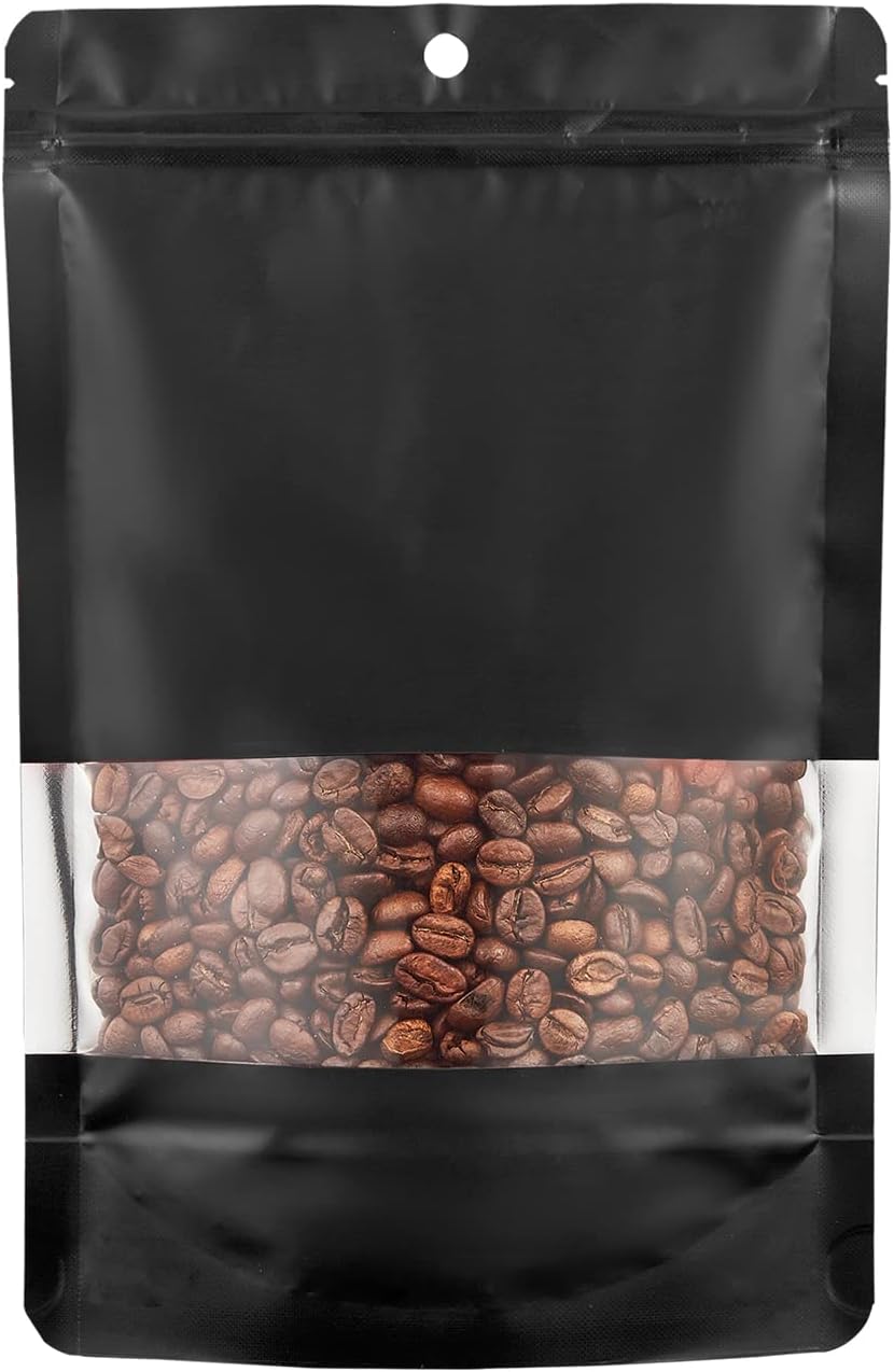 110 Bolsas Almacenamiento Metal Mate Transparente Negro