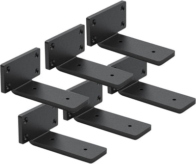 6 Soportes estantes 4" hierro resistente