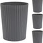 Cubo basura plástico redondo 4 pzas gris oscuro