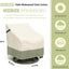 Fundas sillas giratorias patio 600D 100% impermeables 2 pzas