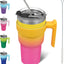 Vaso acero inox con popote 770ml color rosa amarillo