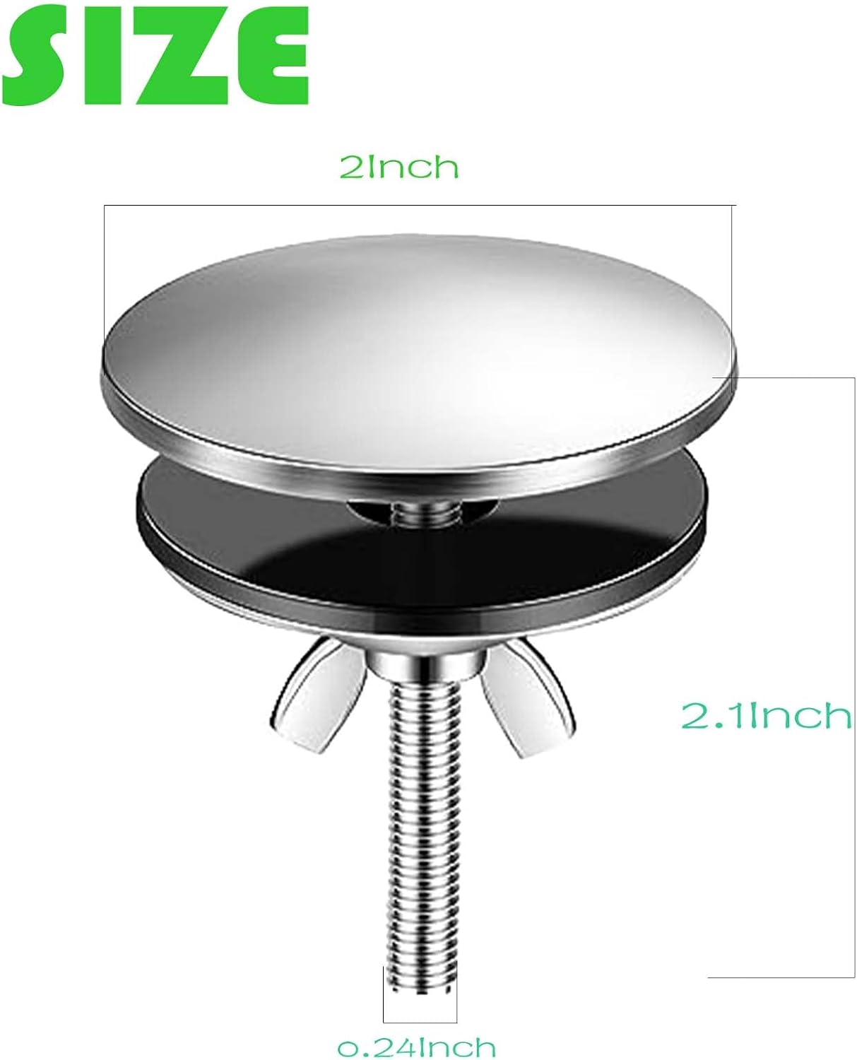 Cubierta orificio fregadero 2pulg acero inox cromado