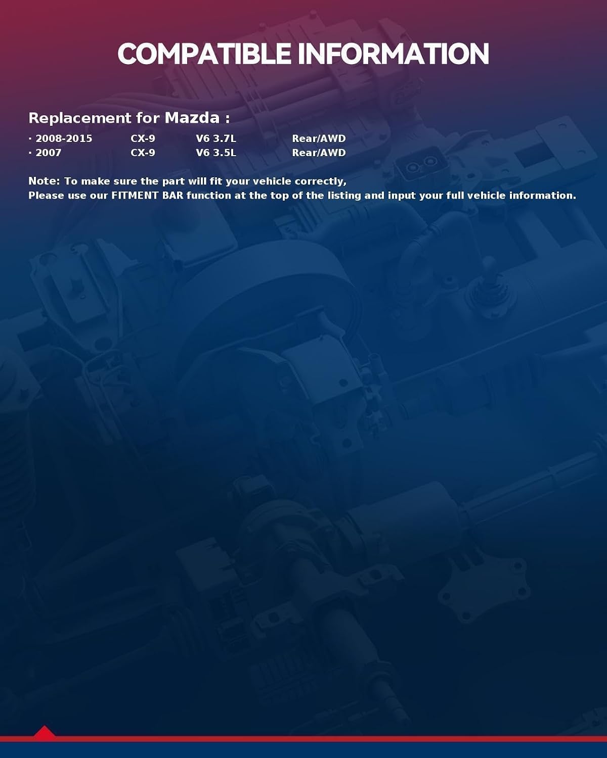 2 Rodamientos cubo rueda trasera Mazda CX-9 07-15 AWD