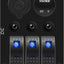 Panel interruptor basculante coche 3 cuadrillas USB LED