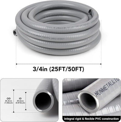 Kit conducto eléctrico 3/4" 50ft con 5 y 3 conectores