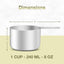 Taza medidora acero inox 240ml 8oz con escala