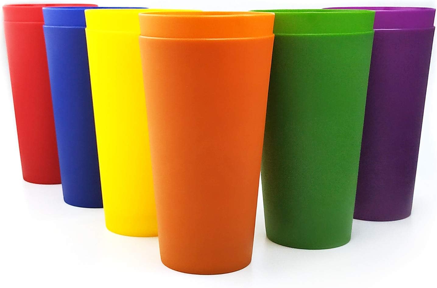 Vasos plástico 32oz set 12 multicolor sin BPA