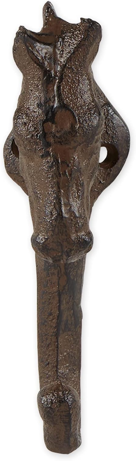 Set 3 ganchos decorativos hierro fundido caballo